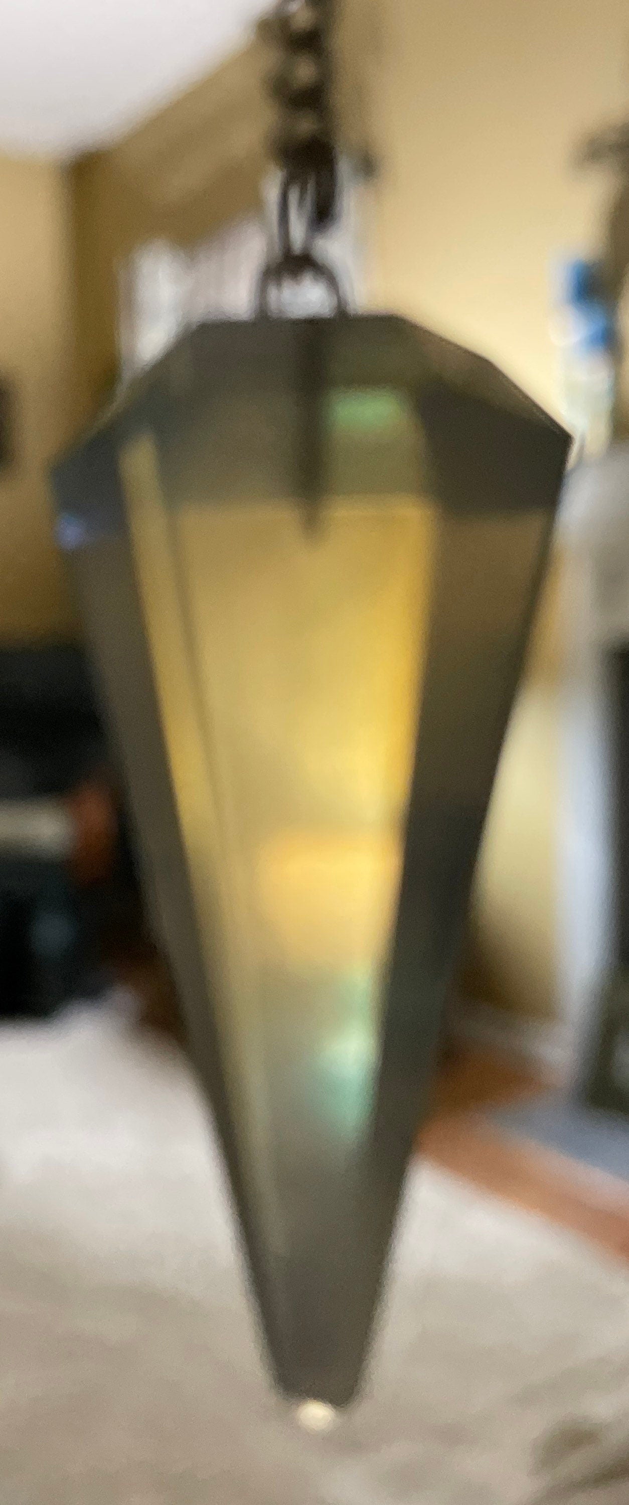 This beautiful  Opalite pendulum is approximately 1.5” and with chain is 8.25”