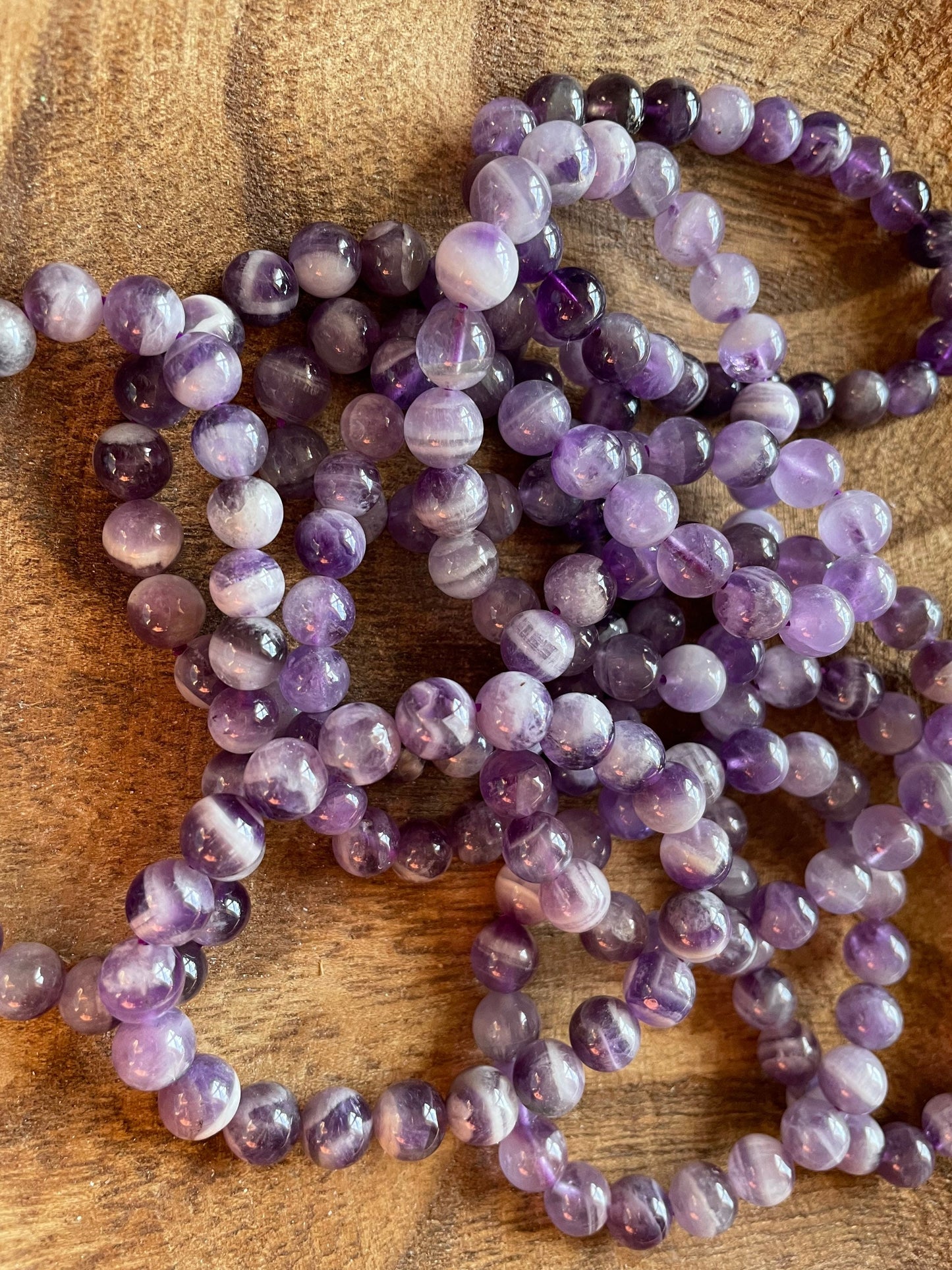 Awesome Amethyst 8 mm beaded bracelet purple crystal bracelet