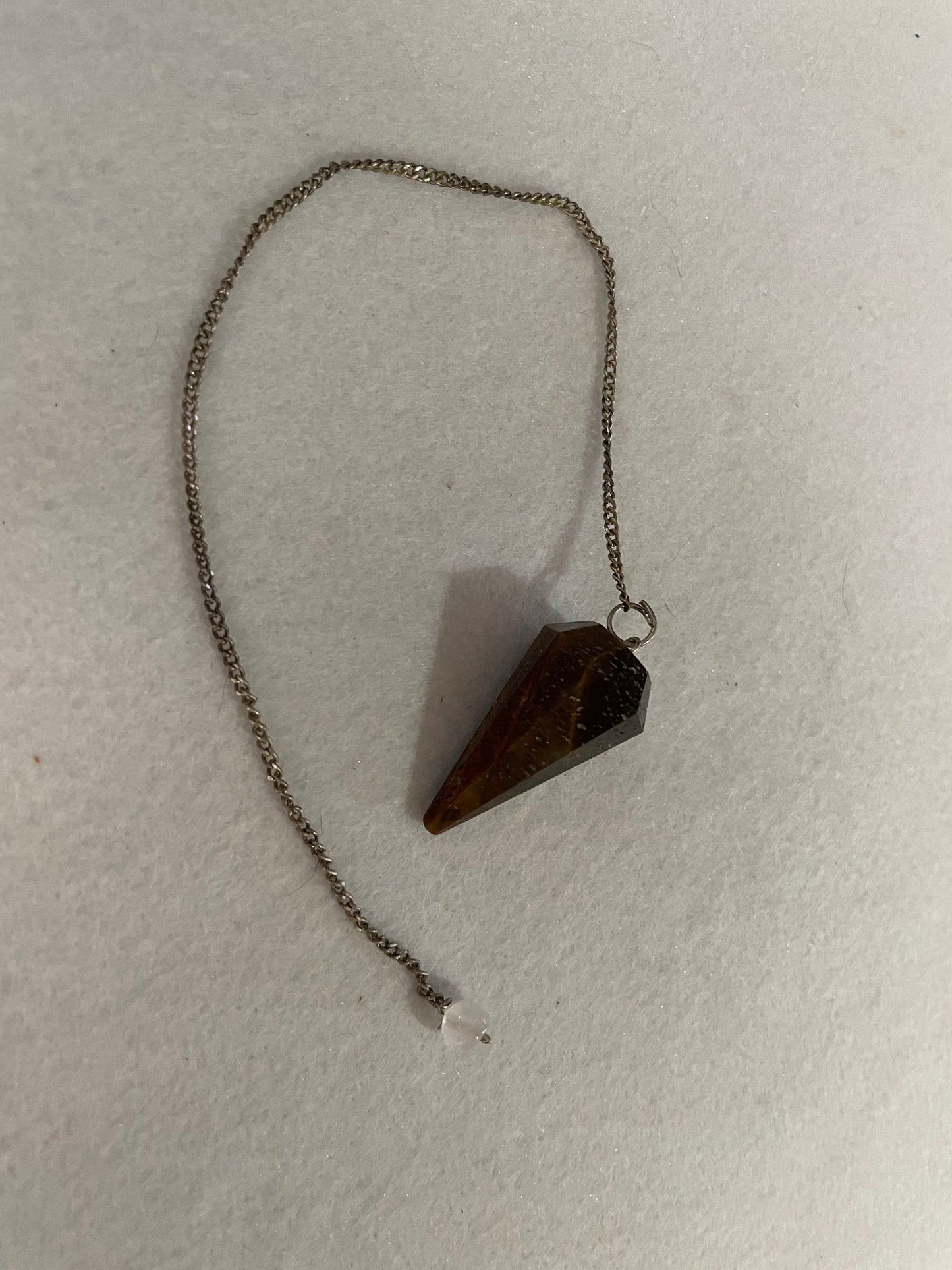 Beautiful Tiger’s Eye Pendulum ornament meditation tool protective and grounding crystal pendulum Meditation