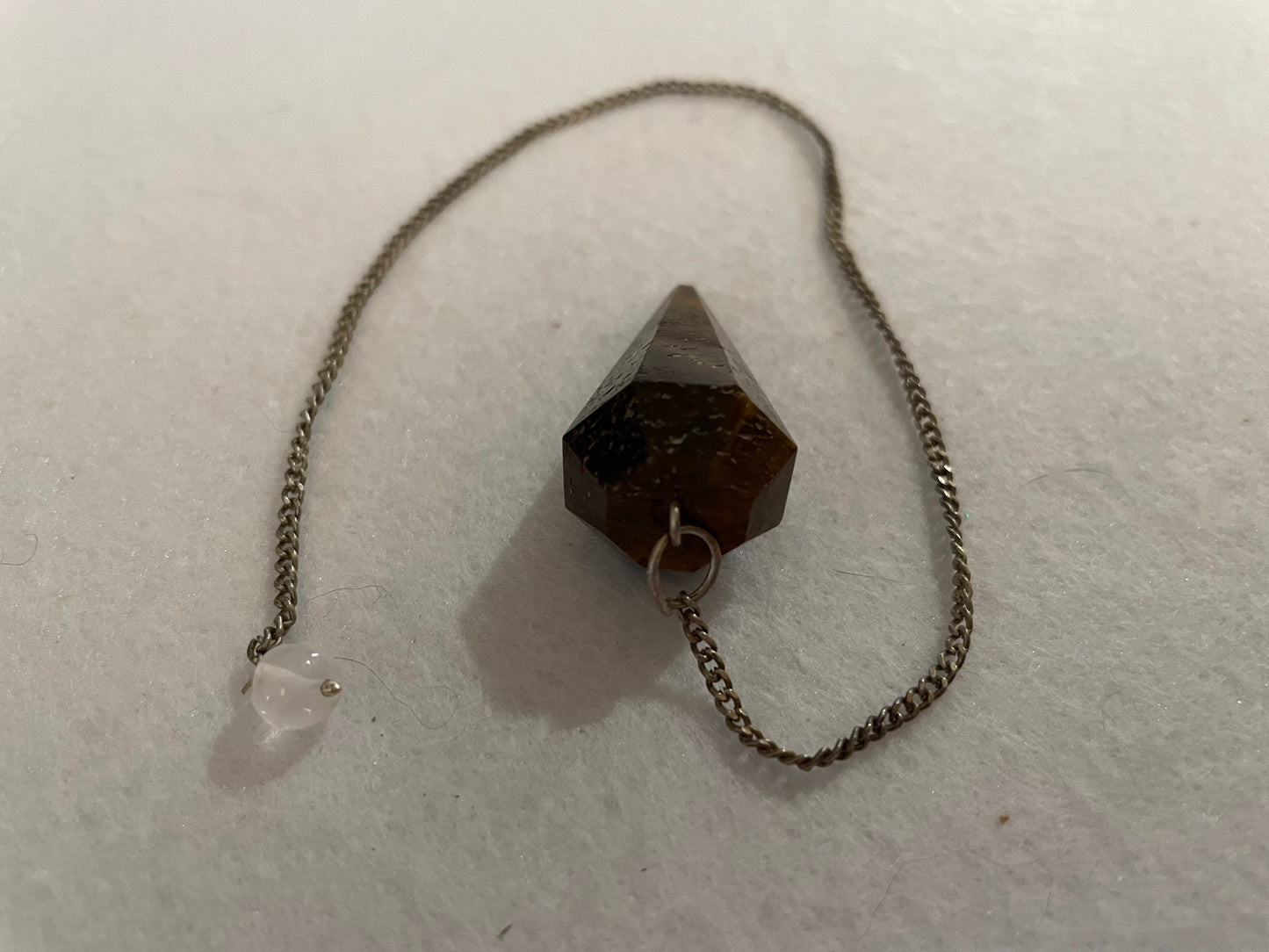 Beautiful Tiger’s Eye Pendulum ornament meditation tool protective and grounding crystal pendulum Meditation