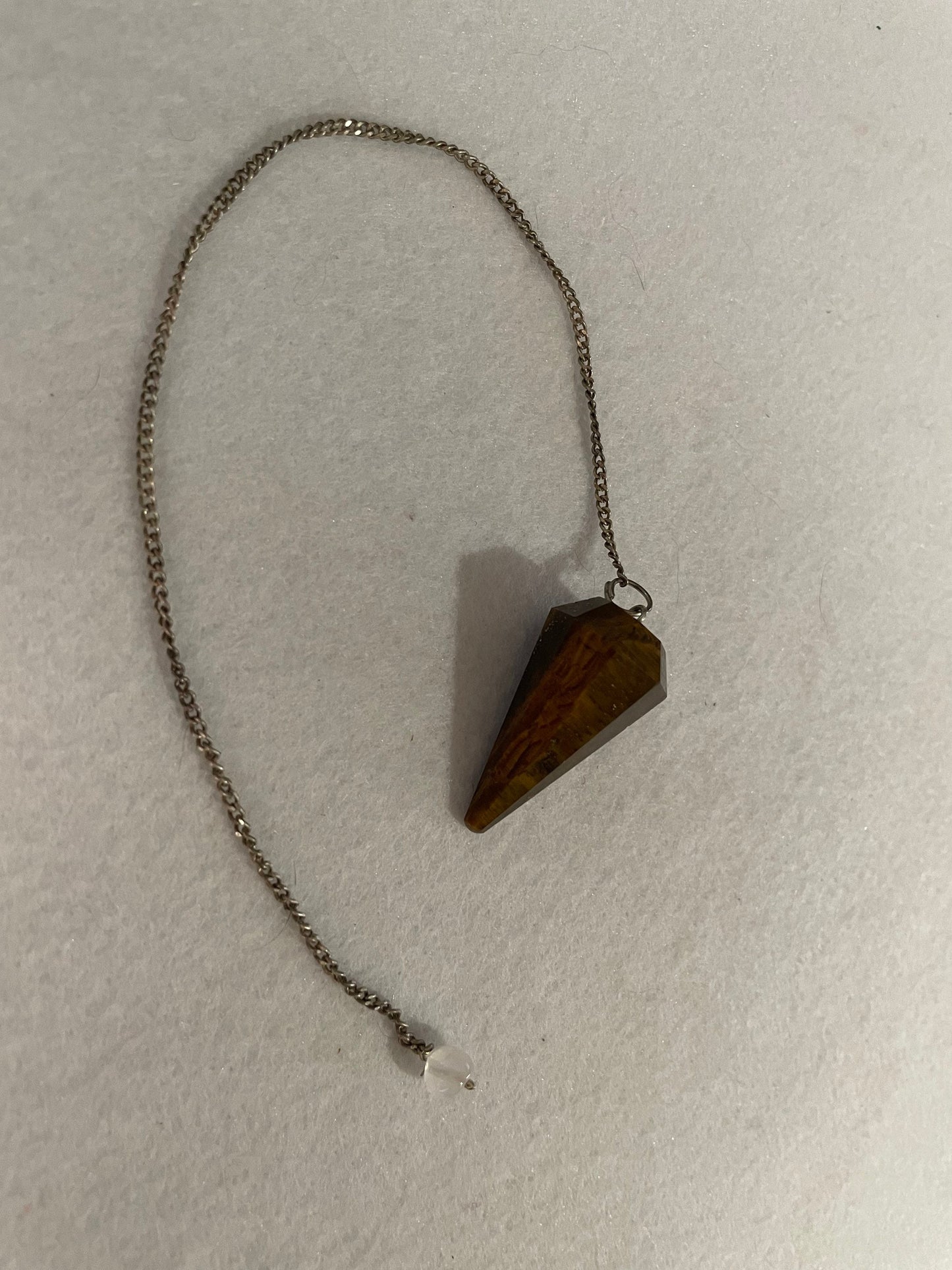 Beautiful Tiger’s Eye Pendulum ornament meditation tool protective and grounding crystal pendulum Meditation