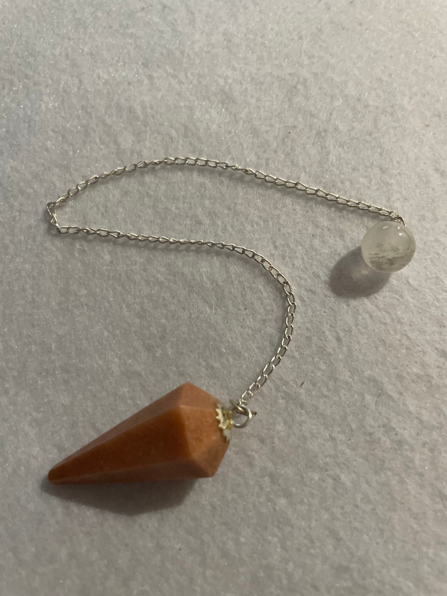 Beautiful Carnelian Pendulum is 1.25” and 8.25” with chain.