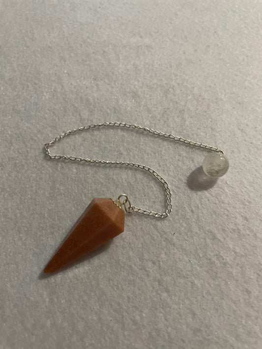 Beautiful Carnelian Pendulum is 1.25” and 8.25” with chain.