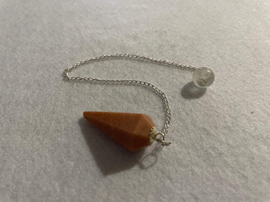 Beautiful Carnelian Pendulum is 1.25” and 8.25” with chain.