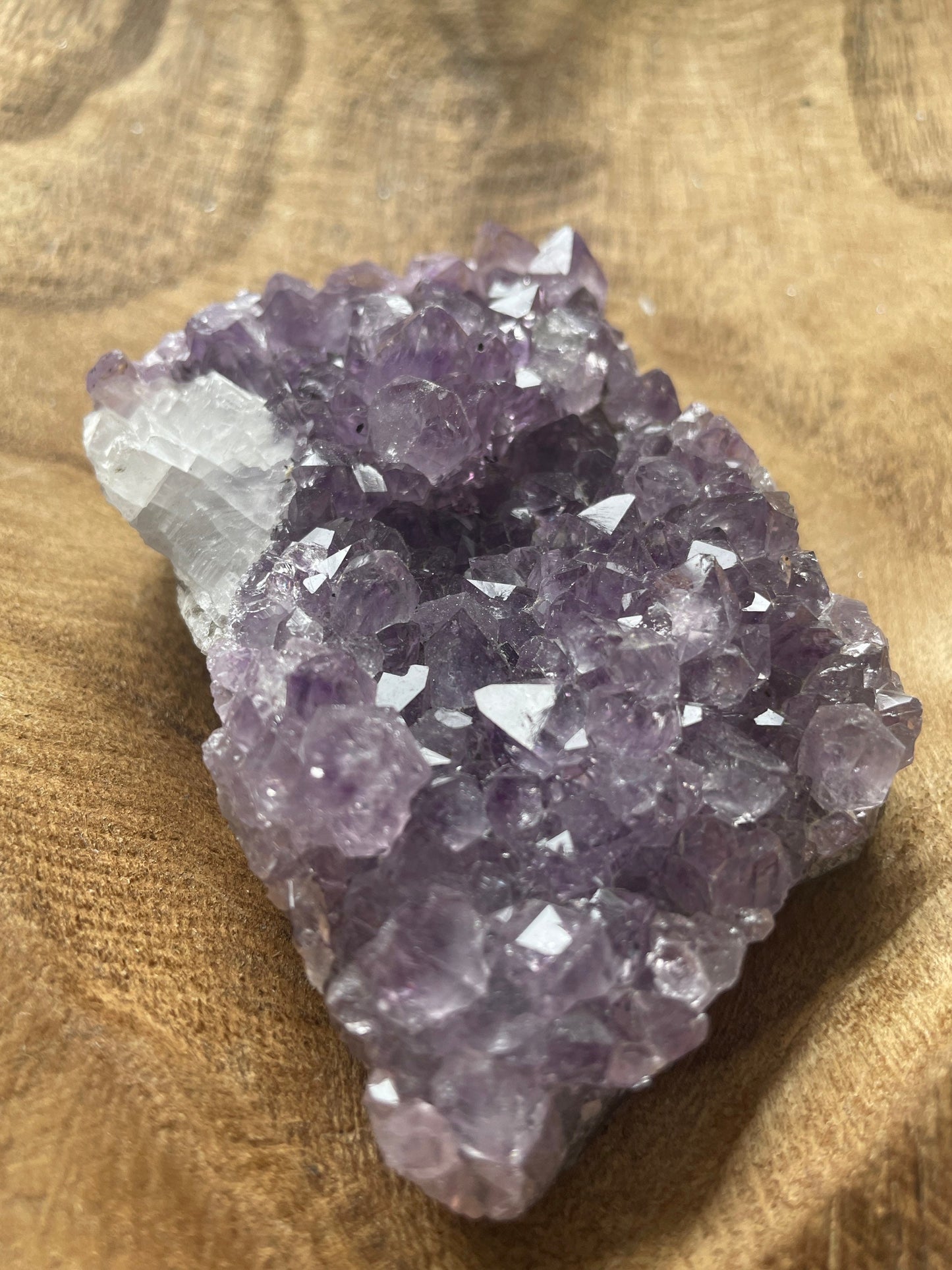 Uruguay amethyst cluster with a bit of Quartz is a perfect gift for any Aquarius or February birthday.