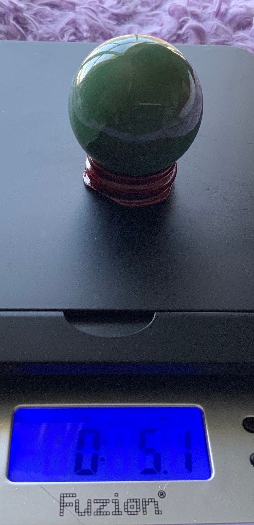 Beautiful 5.1 oz crystal Aventurine quartz sphere crystal ball with wooden Crystal