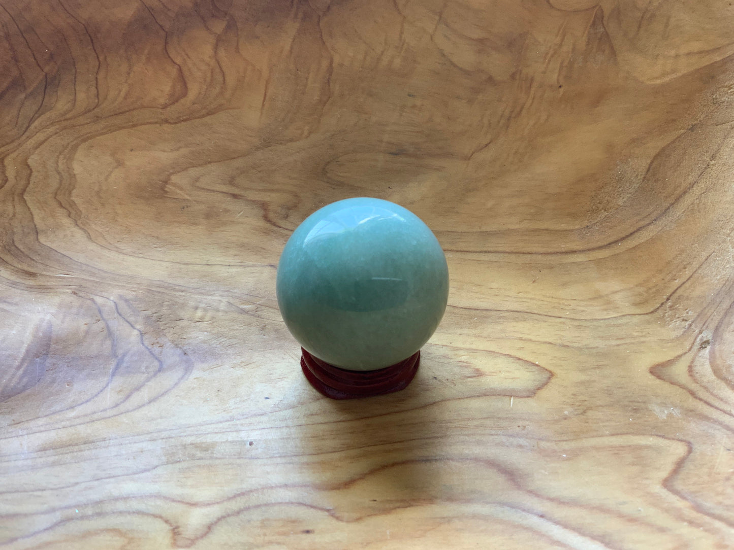Beautiful 4.6 oz crystal Aventurine quartz sphere crystal ball with wooden Crystal