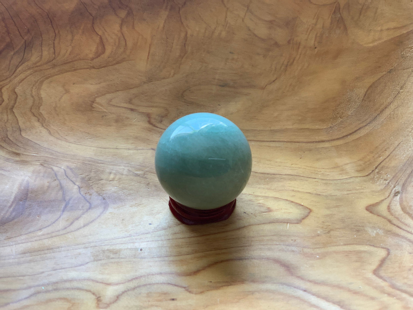 Beautiful 4.6 oz crystal Aventurine quartz sphere crystal ball with wooden Crystal