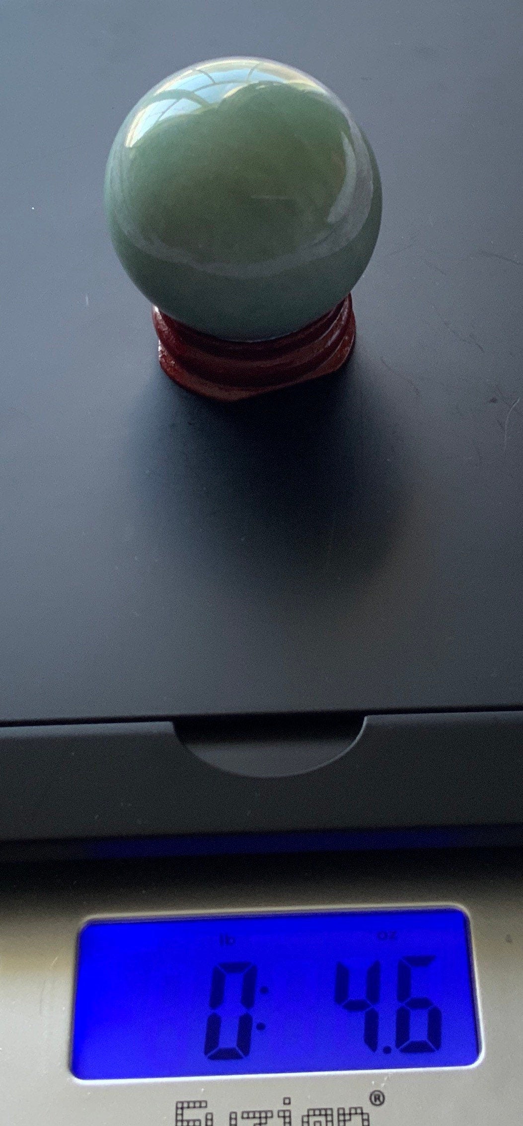 Beautiful 4.6 oz crystal Aventurine quartz sphere crystal ball with wooden Crystal