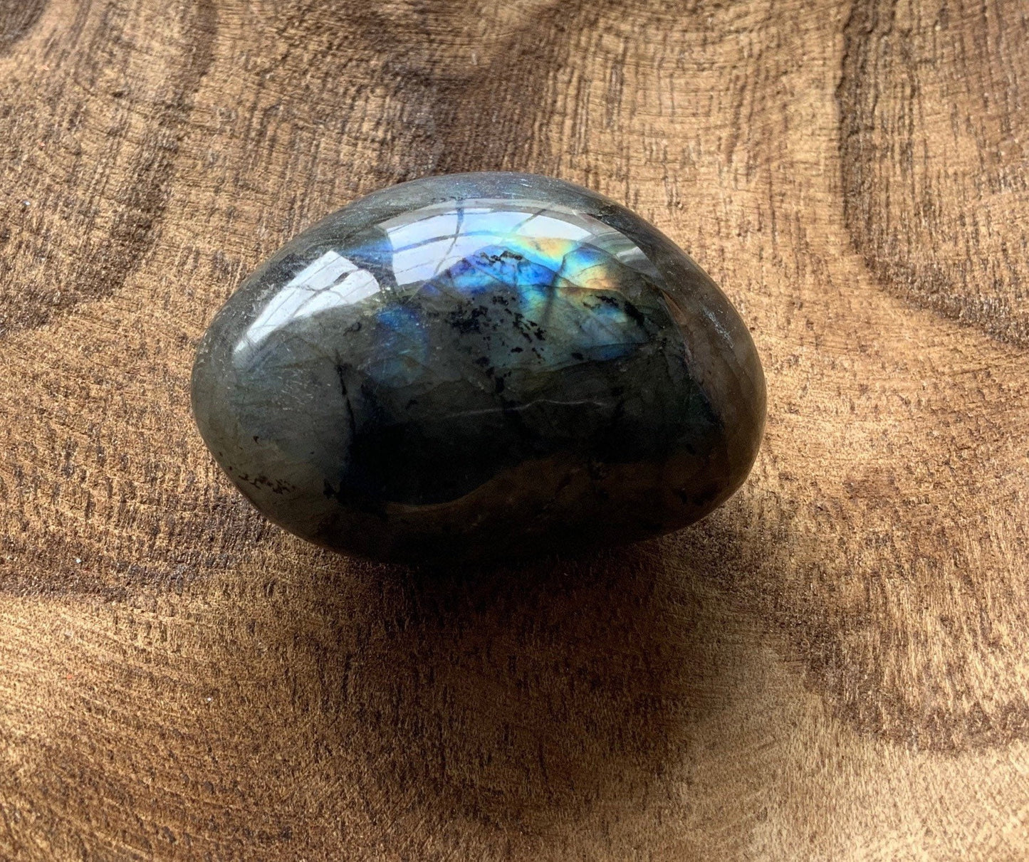 Pretty Labradorite Heart 4.1 ounces Nice flash