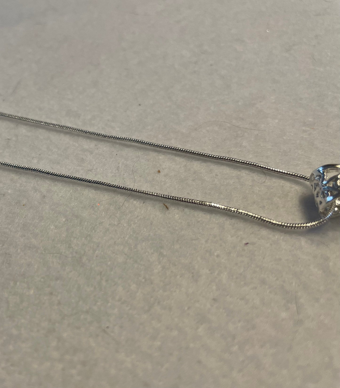 Silver round Flower of Life Lapis Lazuli crystal necklace on 16+ inch silver plated chain