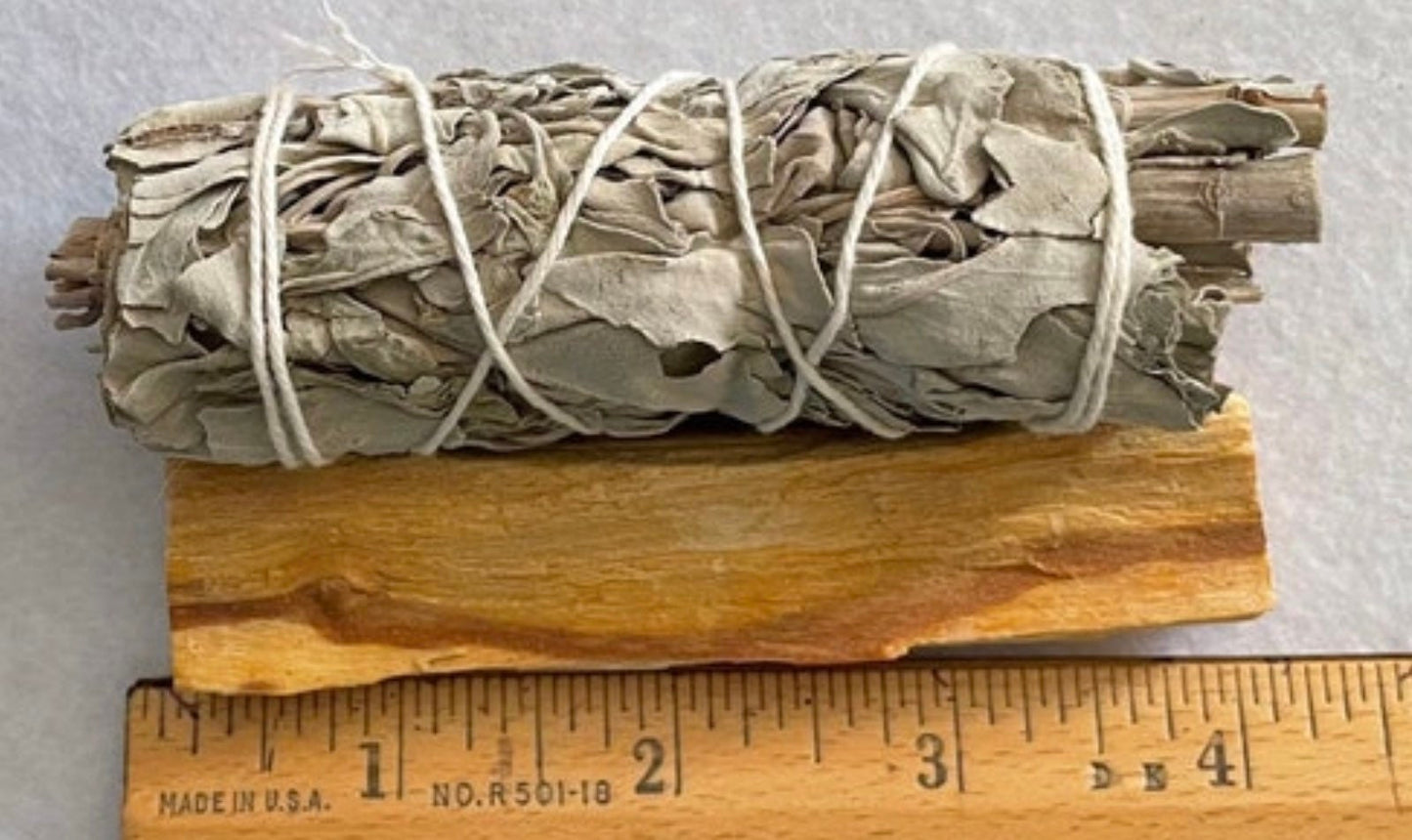 White sage smudge wand 4"