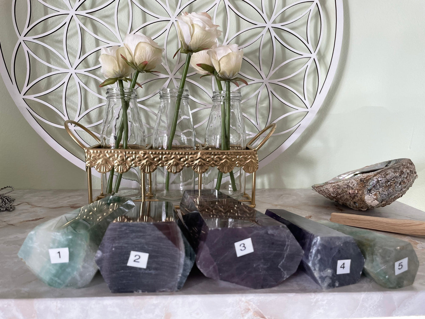 2 pounds Rainbow Fluorite point obelisk