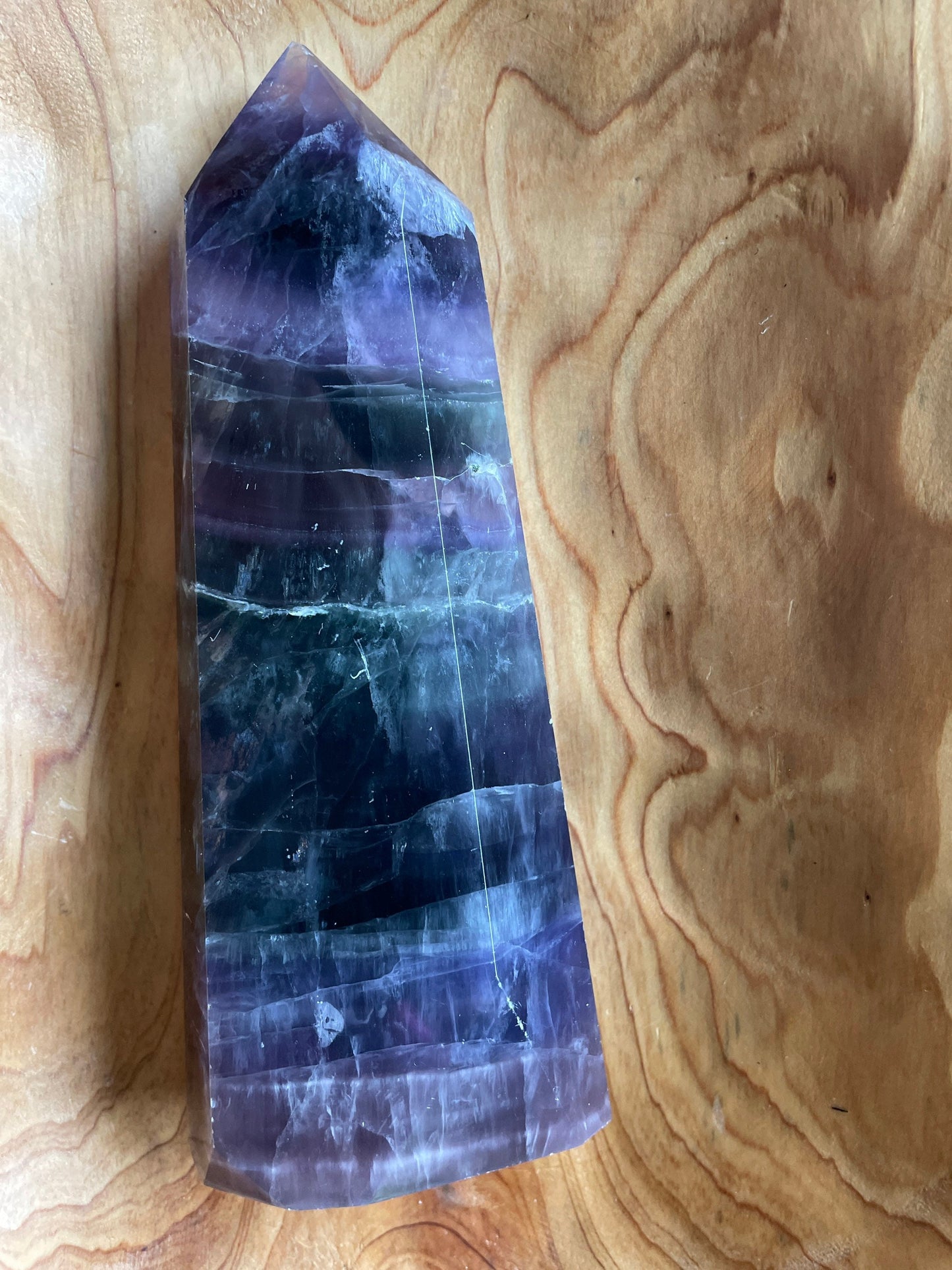 2 pounds Rainbow Fluorite point obelisk