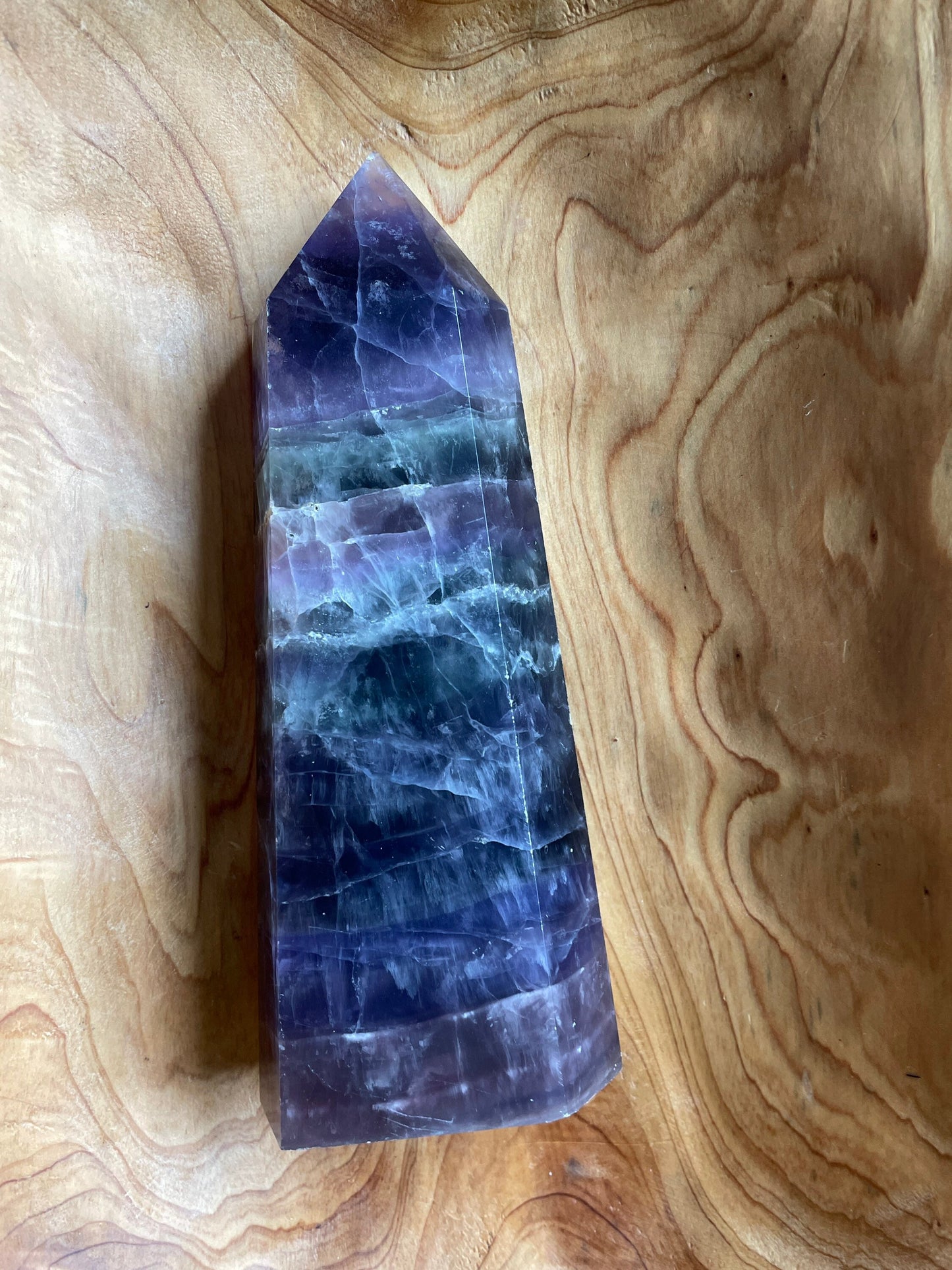 2 pounds Rainbow Fluorite point obelisk
