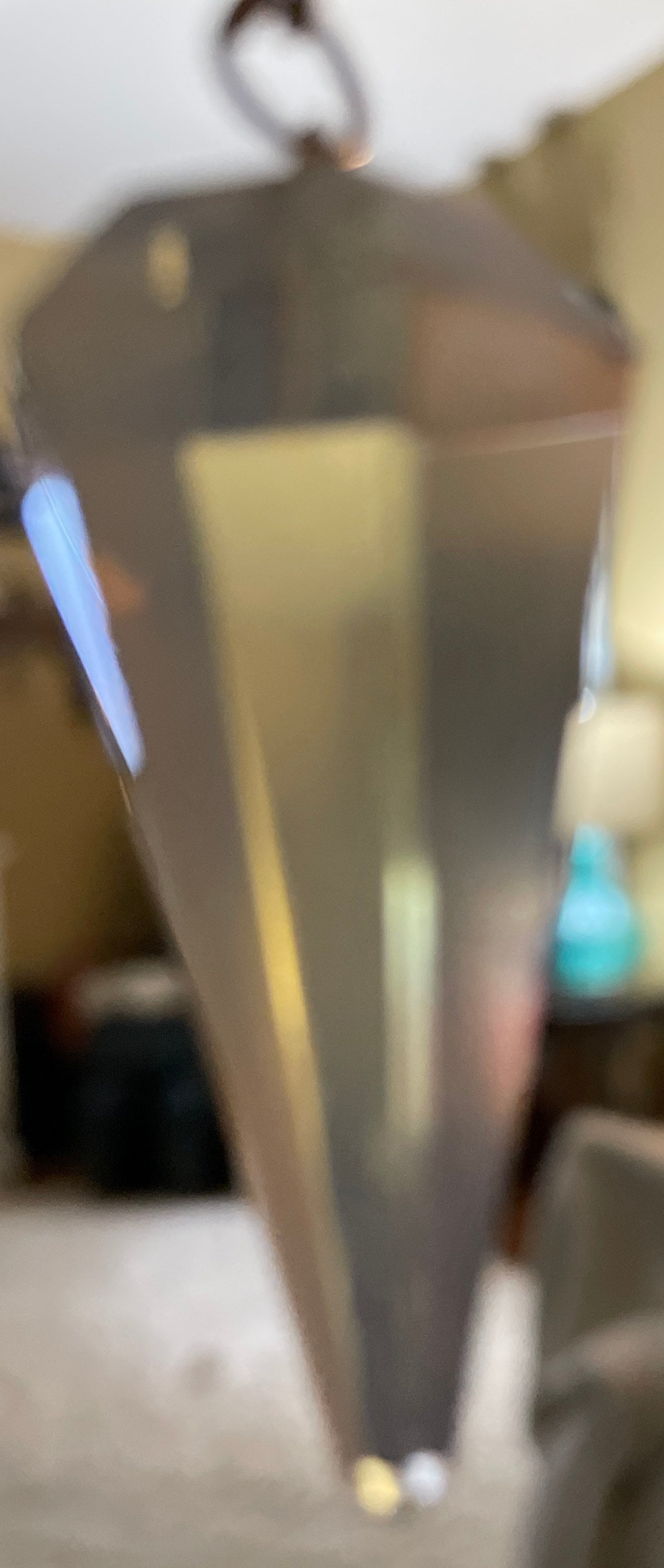 This beautiful  Opalite pendulum is approximately 1.65” and with chain is 8.5”