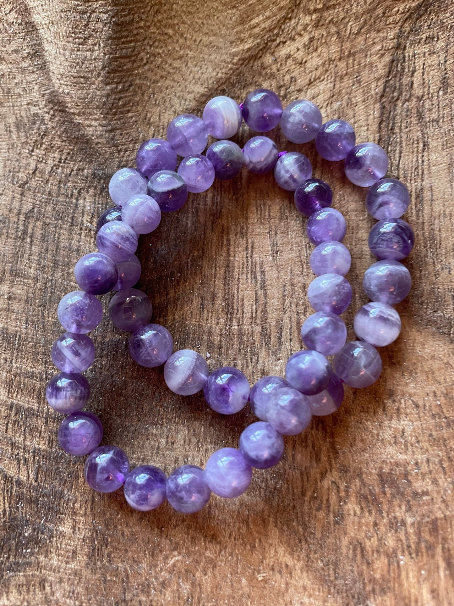 Awesome Amethyst 8 mm beaded bracelet purple crystal bracelet