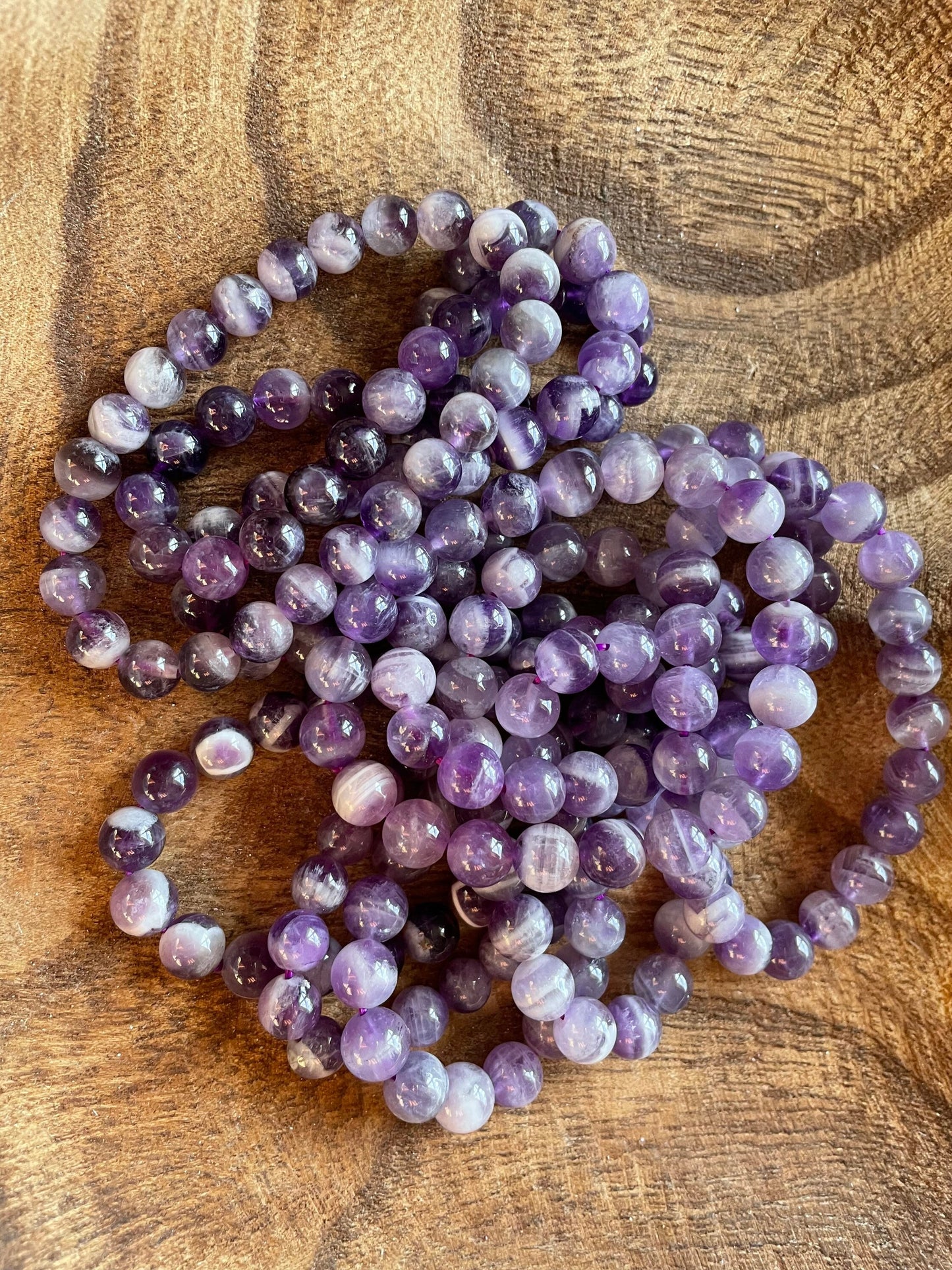 Awesome Amethyst 8 mm beaded bracelet purple crystal bracelet