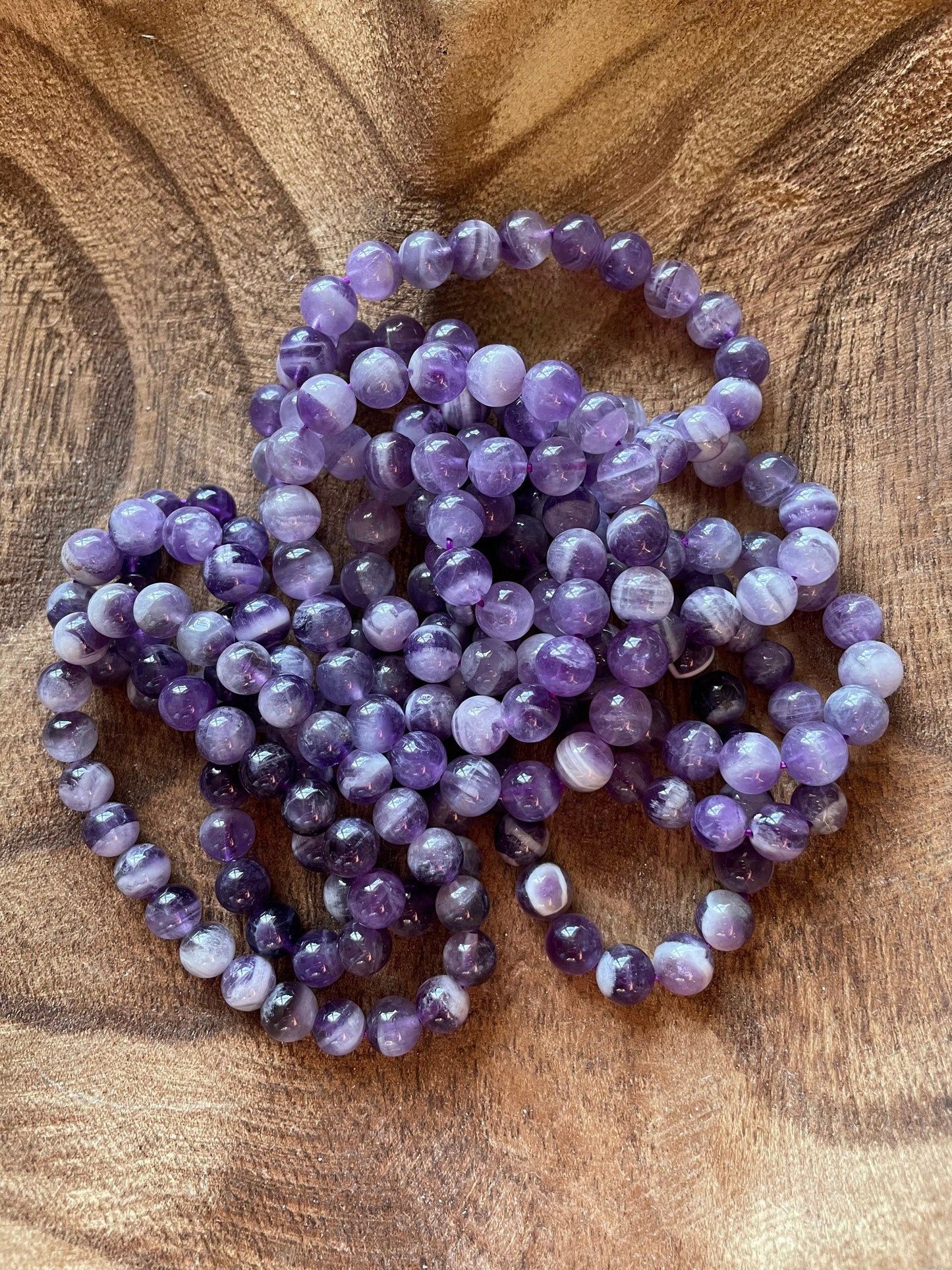 Awesome Amethyst 8 mm beaded bracelet purple crystal bracelet
