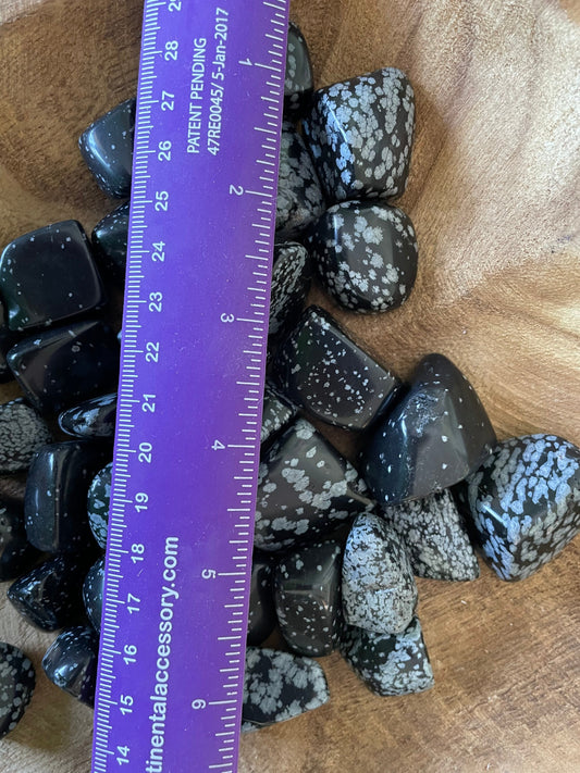 Snowflake Obsidian crystal tumbled stones healing crystals and stones  Snowflake Obsidian chakra crystals minerals and stones