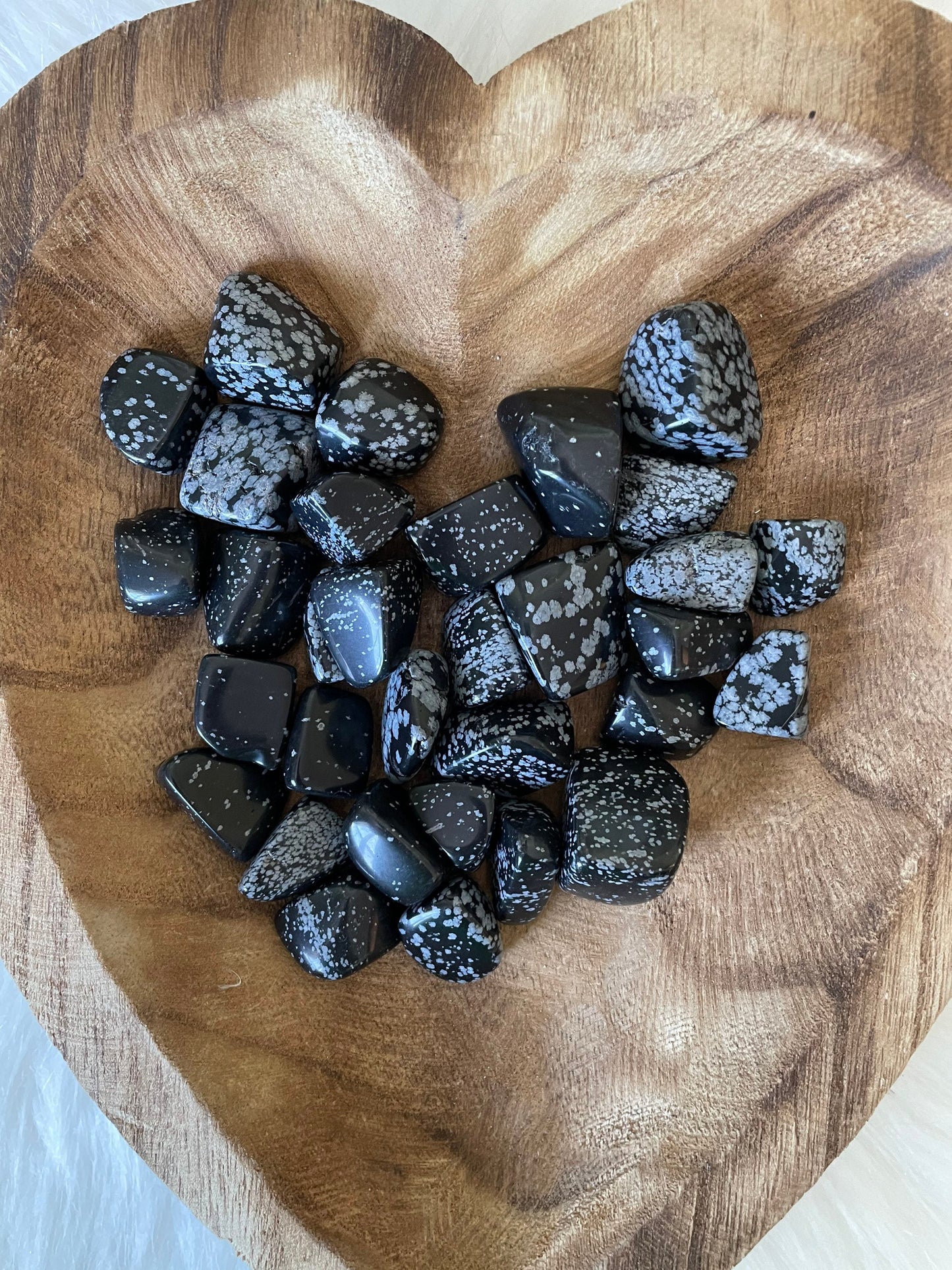 Snowflake Obsidian crystal tumbled stones healing crystals and stones  Snowflake Obsidian chakra crystals minerals and stones