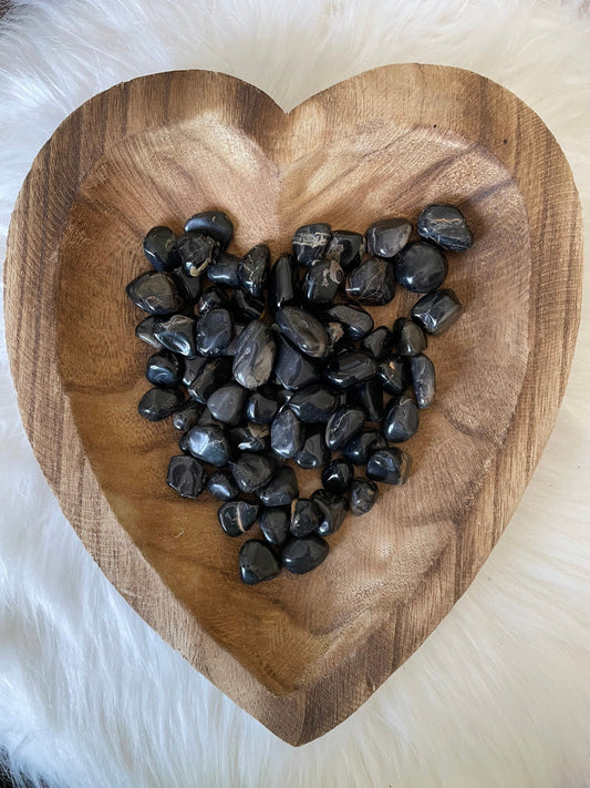 Powerful protective black onyx tumbles large size