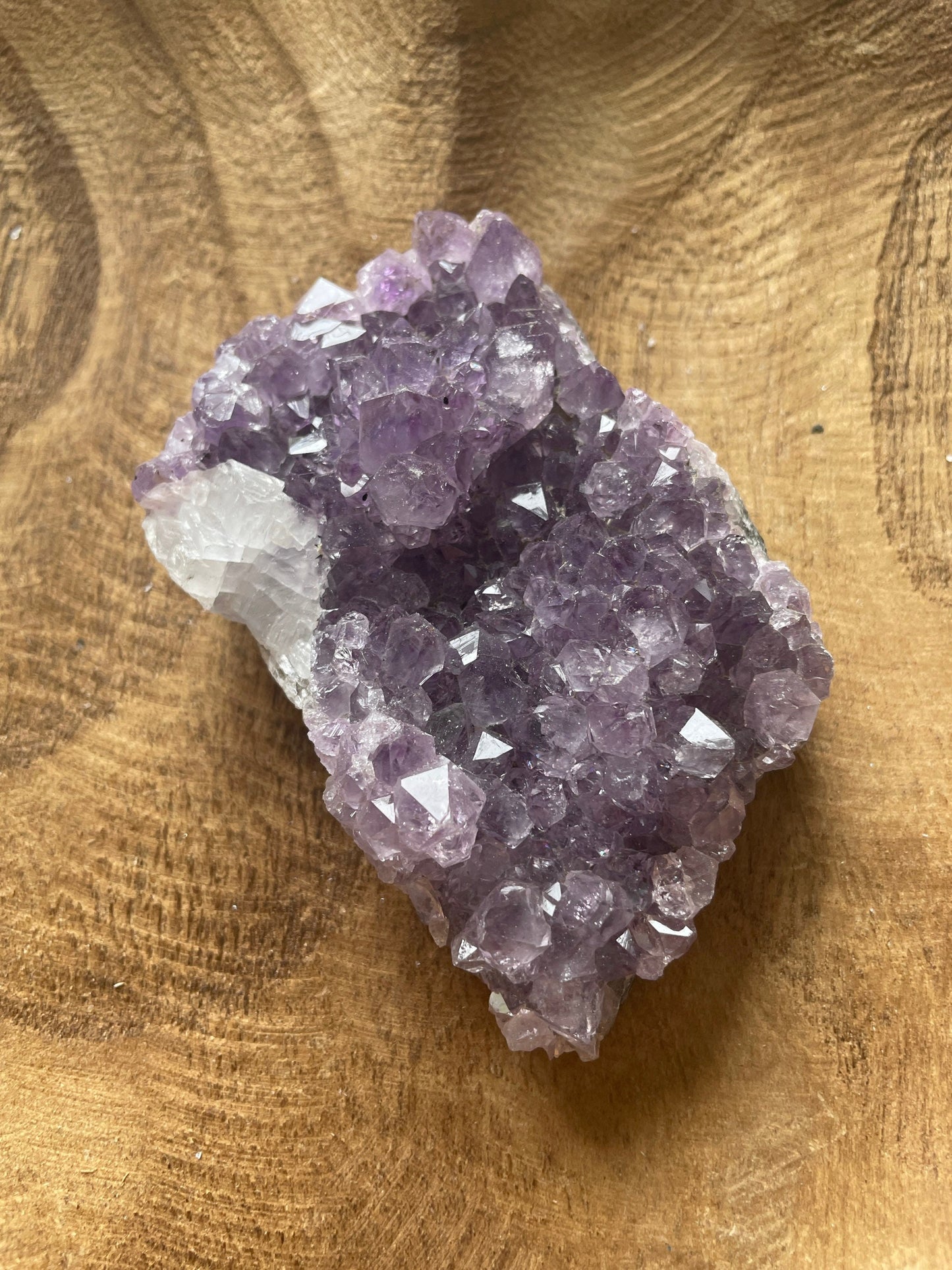 Uruguay amethyst cluster with a bit of Quartz is a perfect gift for any Aquarius or February birthday.