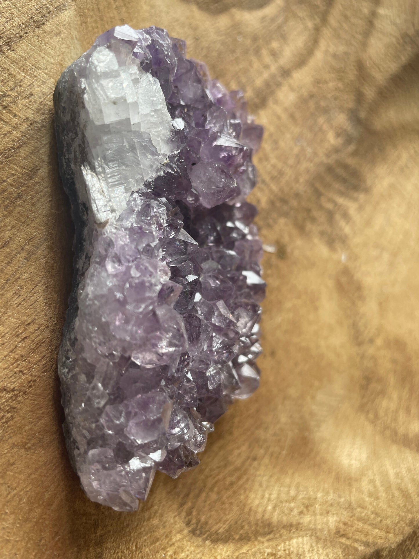 Uruguay amethyst cluster with a bit of Quartz is a perfect gift for any Aquarius or February birthday.