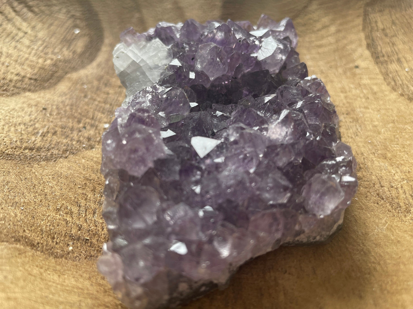 Uruguay amethyst cluster with a bit of Quartz is a perfect gift for any Aquarius or February birthday.