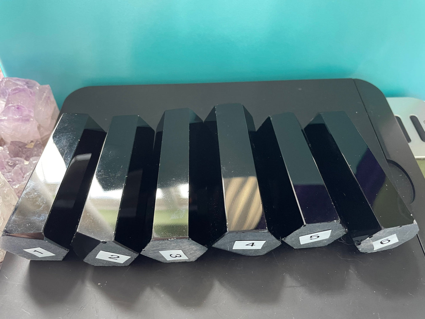 Black obsidian grounding crystals black obsidian point obelisk protection Crystal scrying