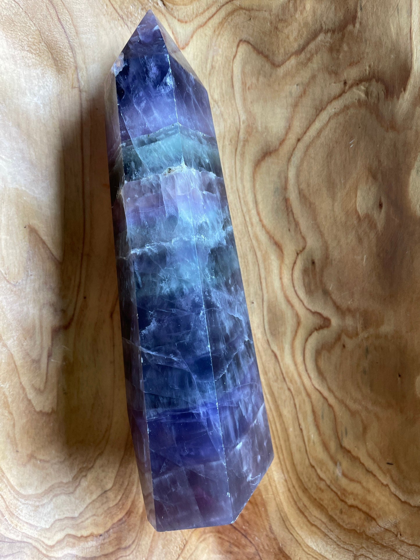 2 pounds Rainbow Fluorite point obelisk