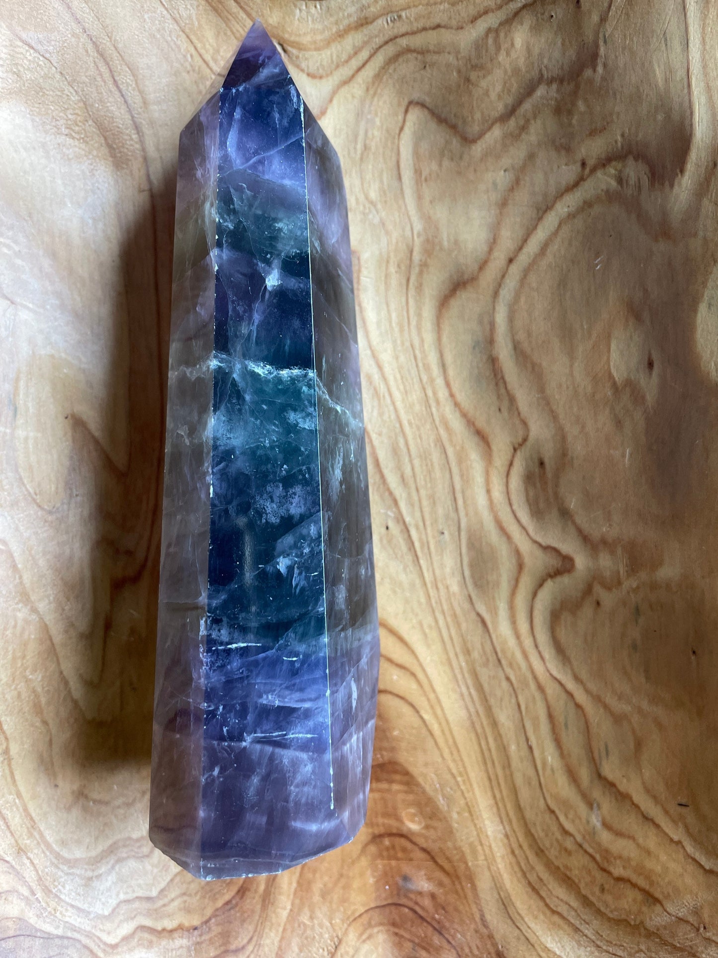 2 pounds Rainbow Fluorite point obelisk