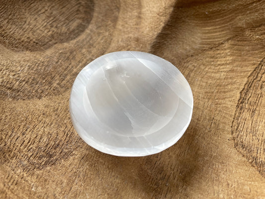 Selenite  Gemstone Carving Small Bowl White Selenite