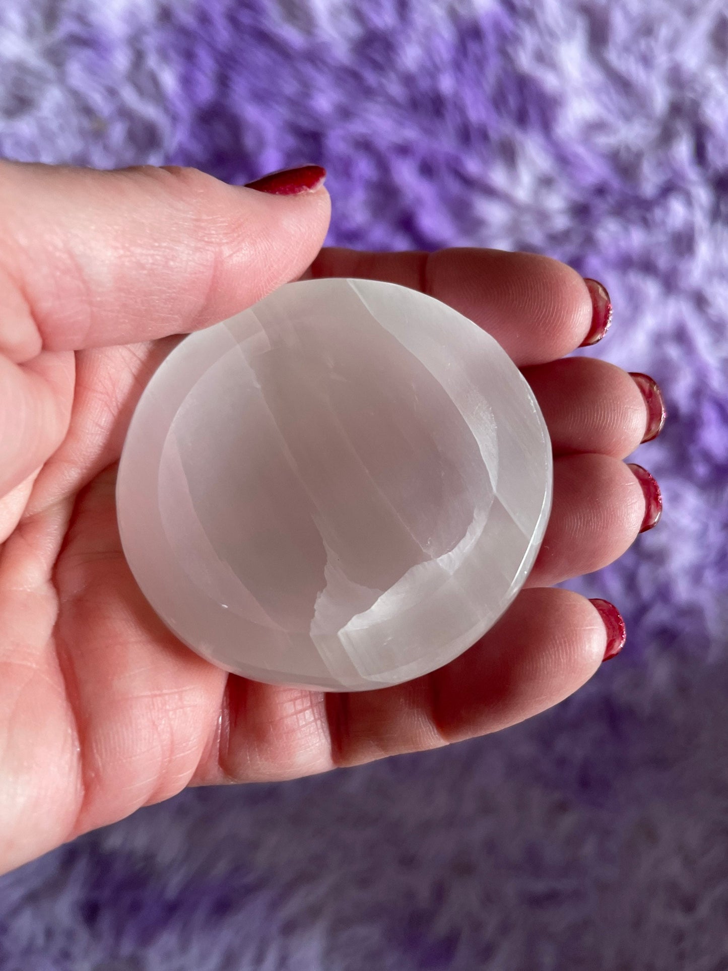 Selenite  Gemstone Carving Small Bowl White Selenite