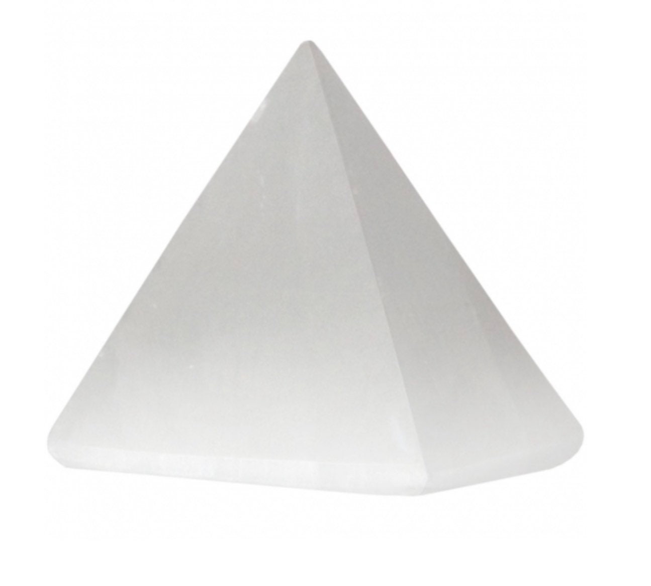 Beautiful Gemstone Carving Pyramid 30-40mm White Selenite