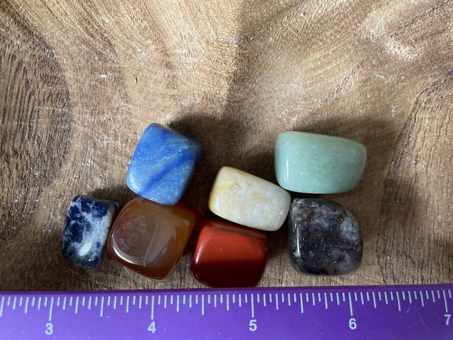 Chakra Tumbled Stone Balancing Kit w/ Velvet Pouch