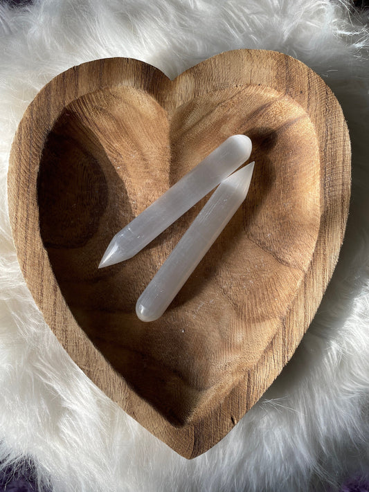 Massage Wand Large White Selenite 6 inches length Reiki wand