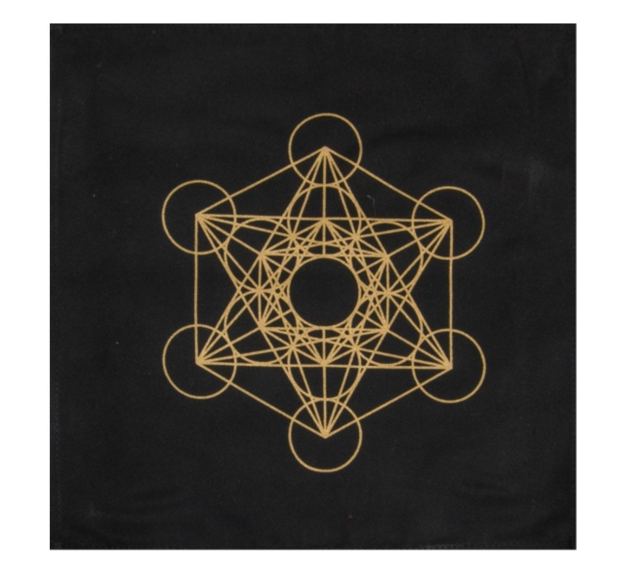 Printed Cotton Crystal Grid - Metatron 12 inches