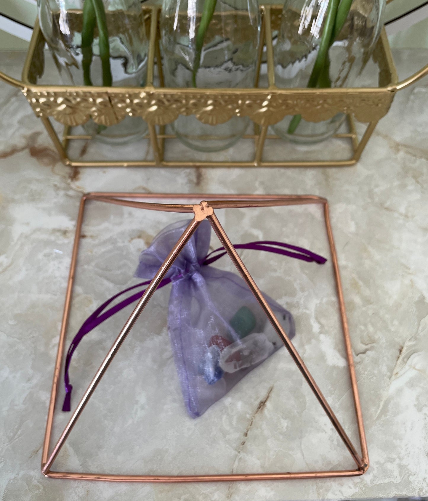 Pure Copper Pyramid Energizer for energizing crystals and pendulums and meditation