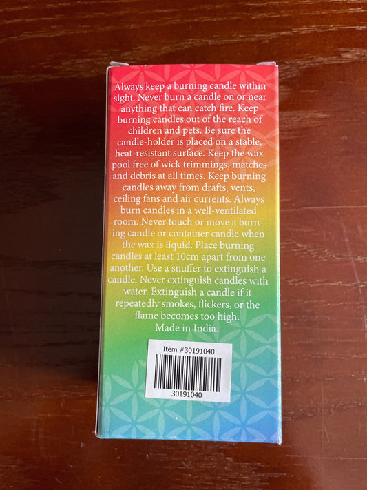 CLEARANCE Box of 20 mini chakra candles 5 inches