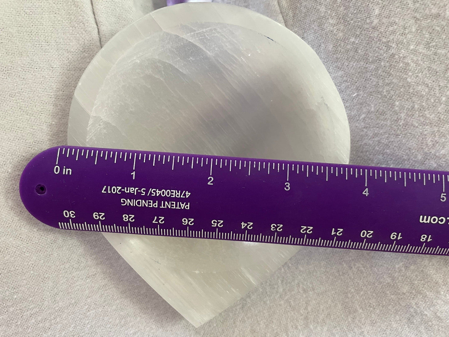Magnificent Tear drop shaped selenite bowl