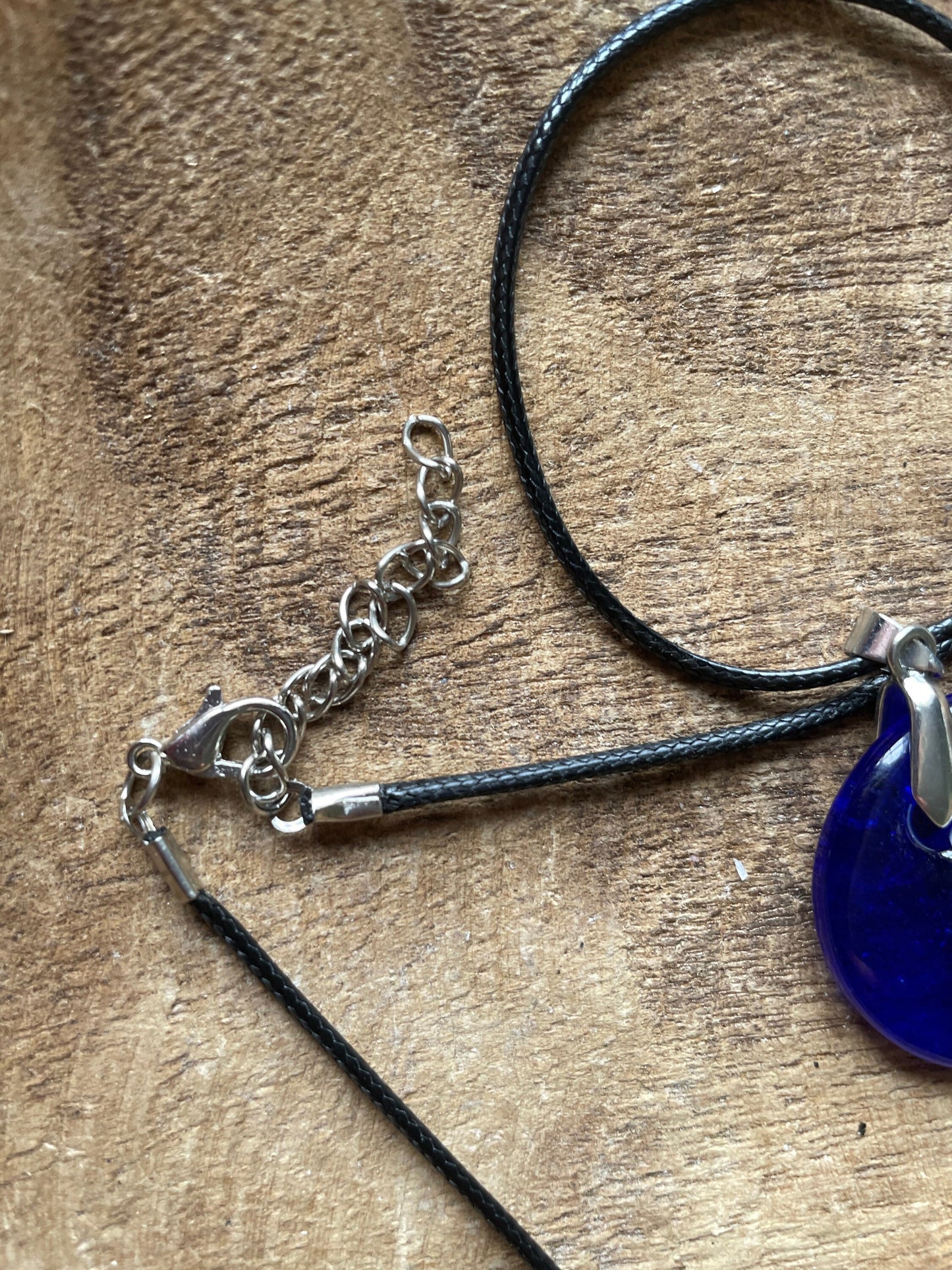 Evil Eye Protection Necklace Round Blue with Black Cord Evil eye protection evil eye amulet protect against bad luck spells jealousy