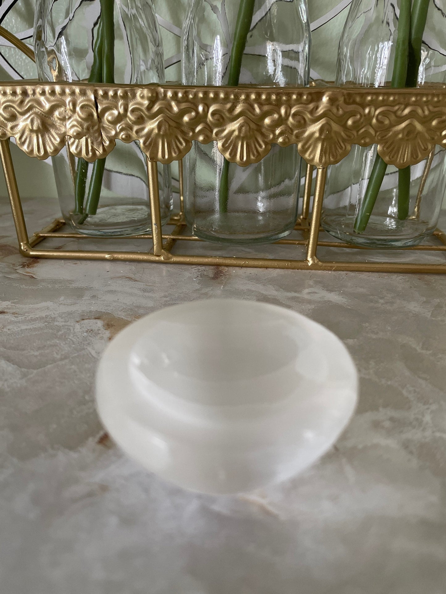 Selenite  Gemstone Carving Small Bowl White Selenite