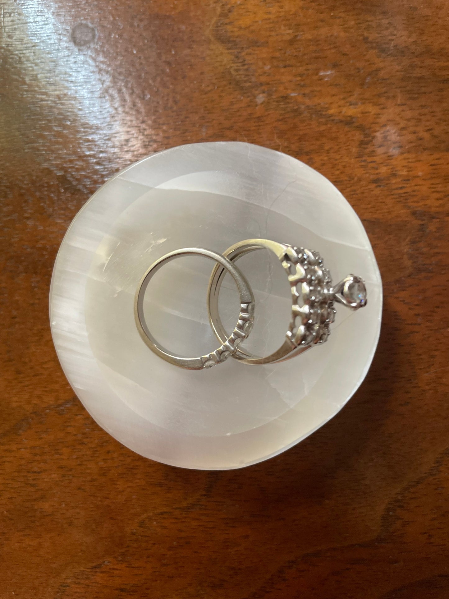 Selenite  Gemstone Carving Small Bowl White Selenite