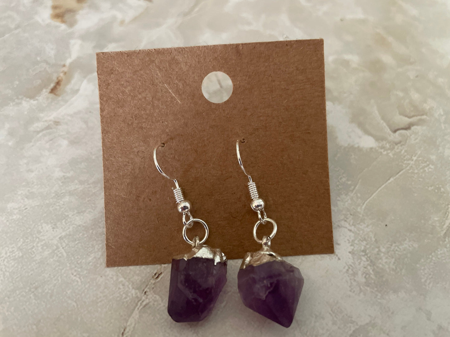 Beautiful Amethyst Dangle Earrings