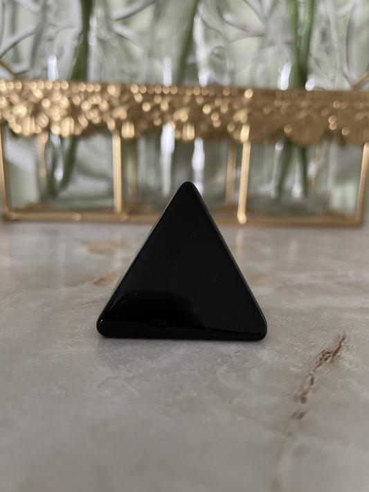 Gemstone Pyramid - Black Obsidian Height in Inches 1.3 Inches Obsidian is truth-enhancing A strongly protective stone