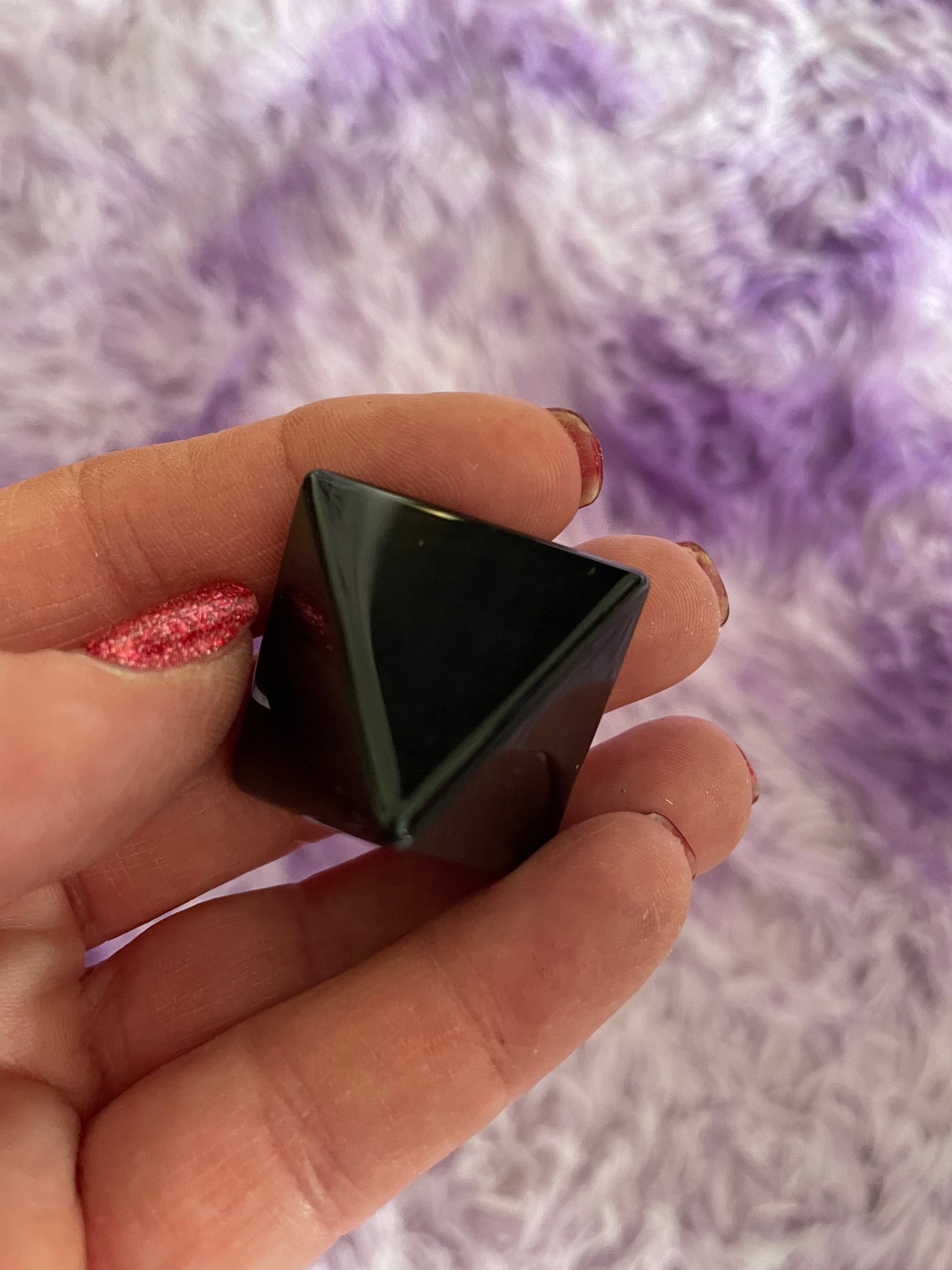 Gemstone Pyramid - Black Obsidian Height in Inches 1.3 Inches Obsidian is truth-enhancing A strongly protective stone