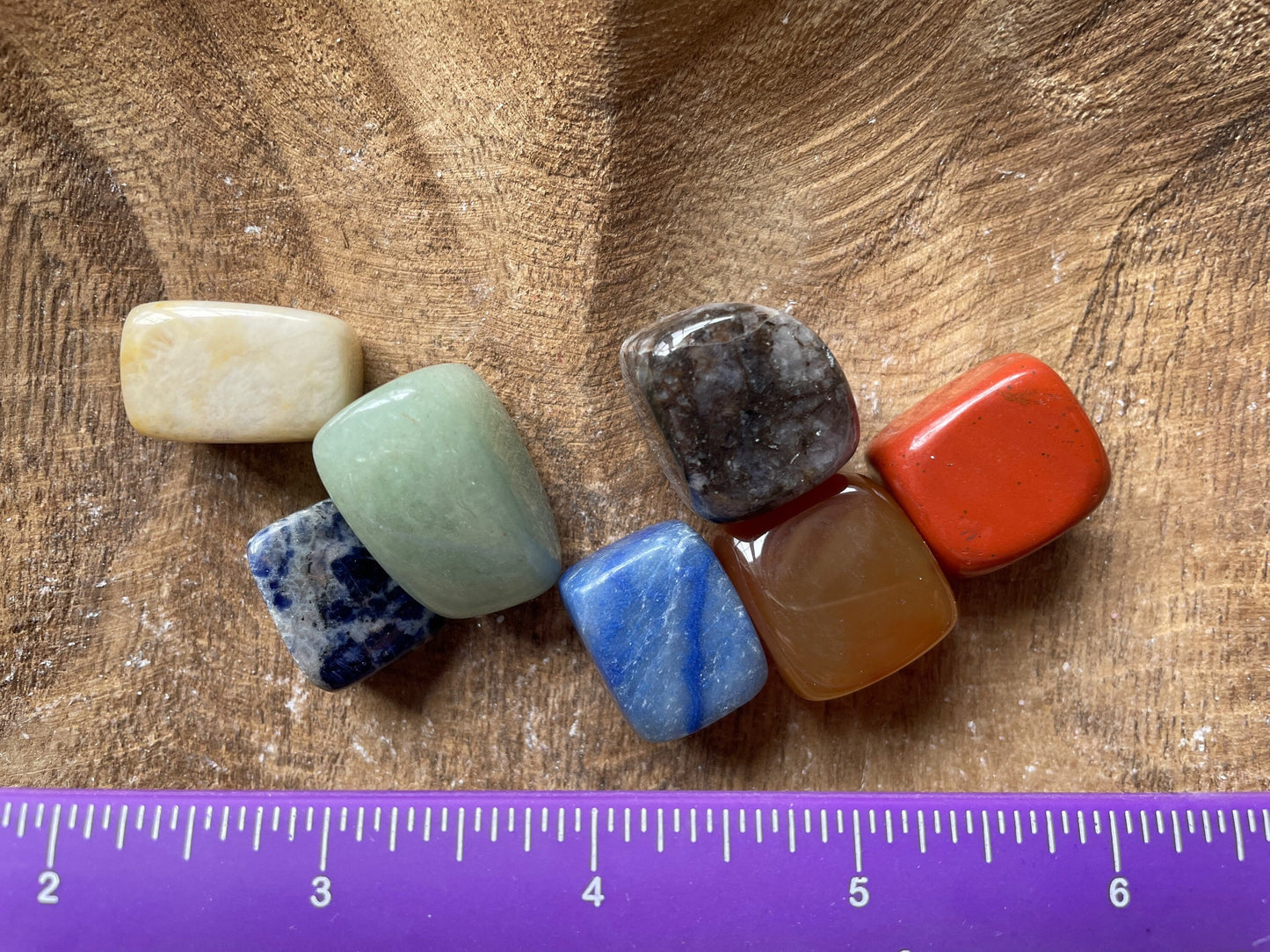 Chakra Tumbled Stone Balancing Kit w/ Velvet Pouch