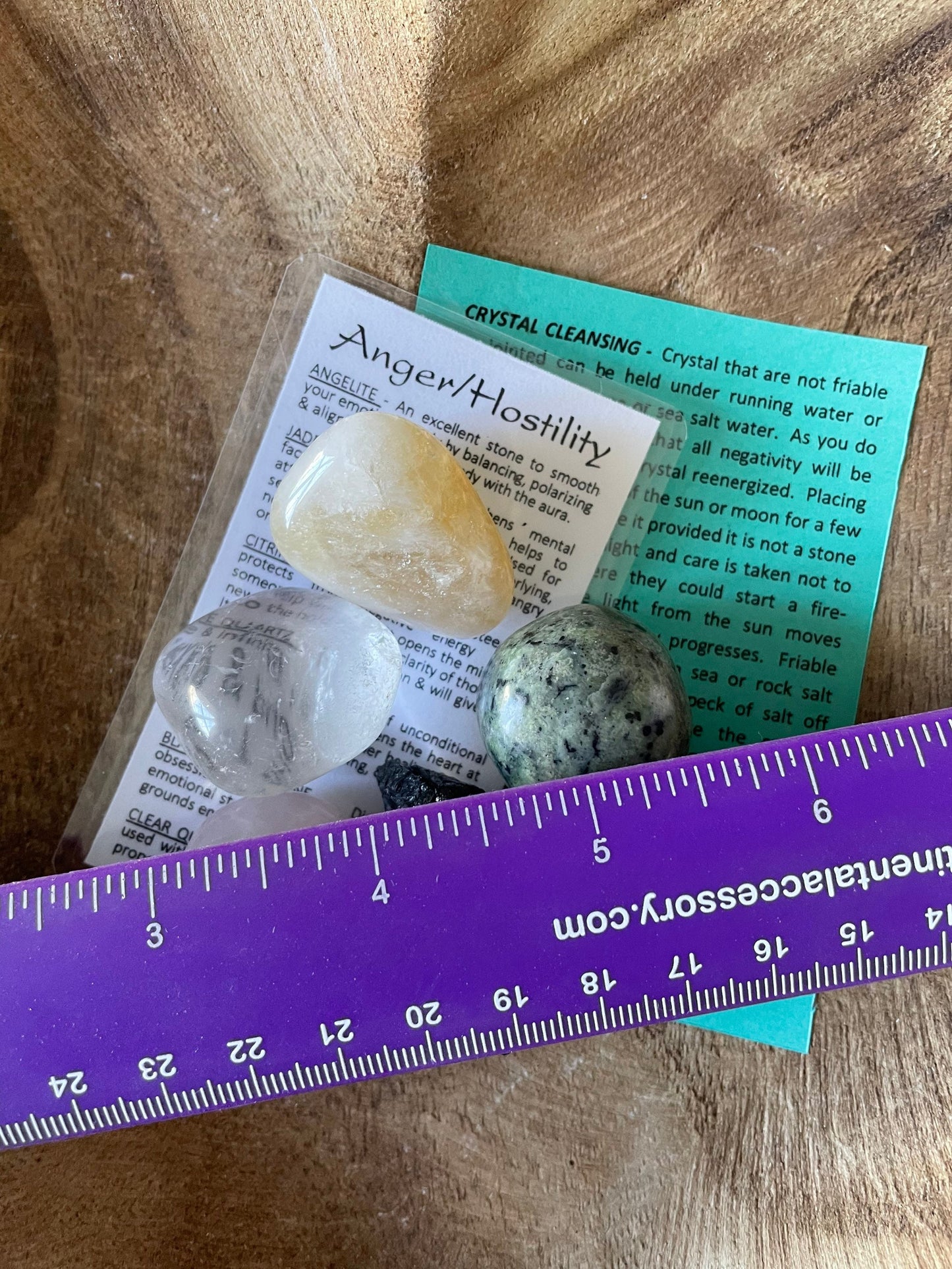 Anger and Hostility crystal set with 6 large stones