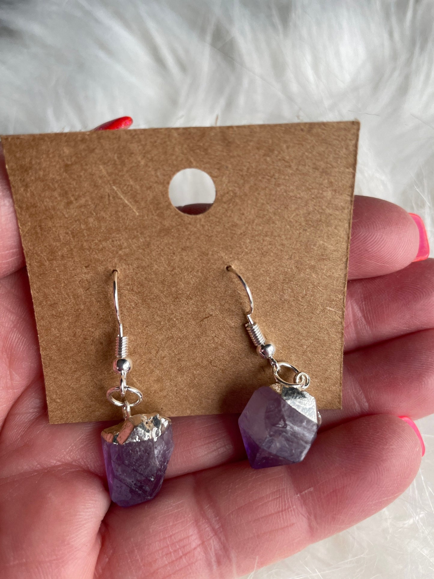 Beautiful Amethyst Dangle Earrings
